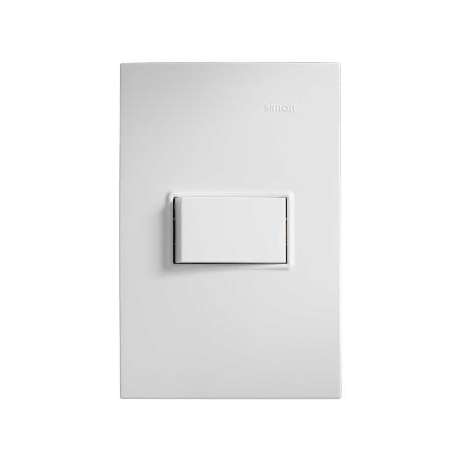 PLACA SIMON C/1 INTERRUPTOR 2 VÍAS BLANCO (23101-90)(E)