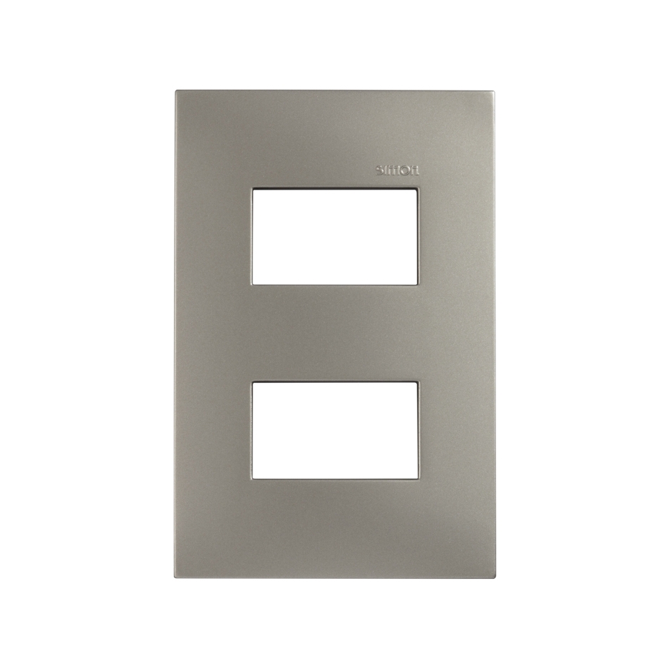 PLACA SIMON 2 VENTANAS S/CHASIS CAVA MATE (25612-64)(E)