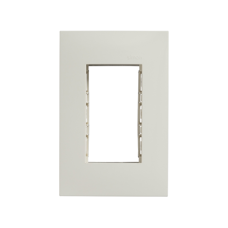 PLACA SIMON 3 VENTANAS C/CHASIS MARFIL (25613-31)(E)