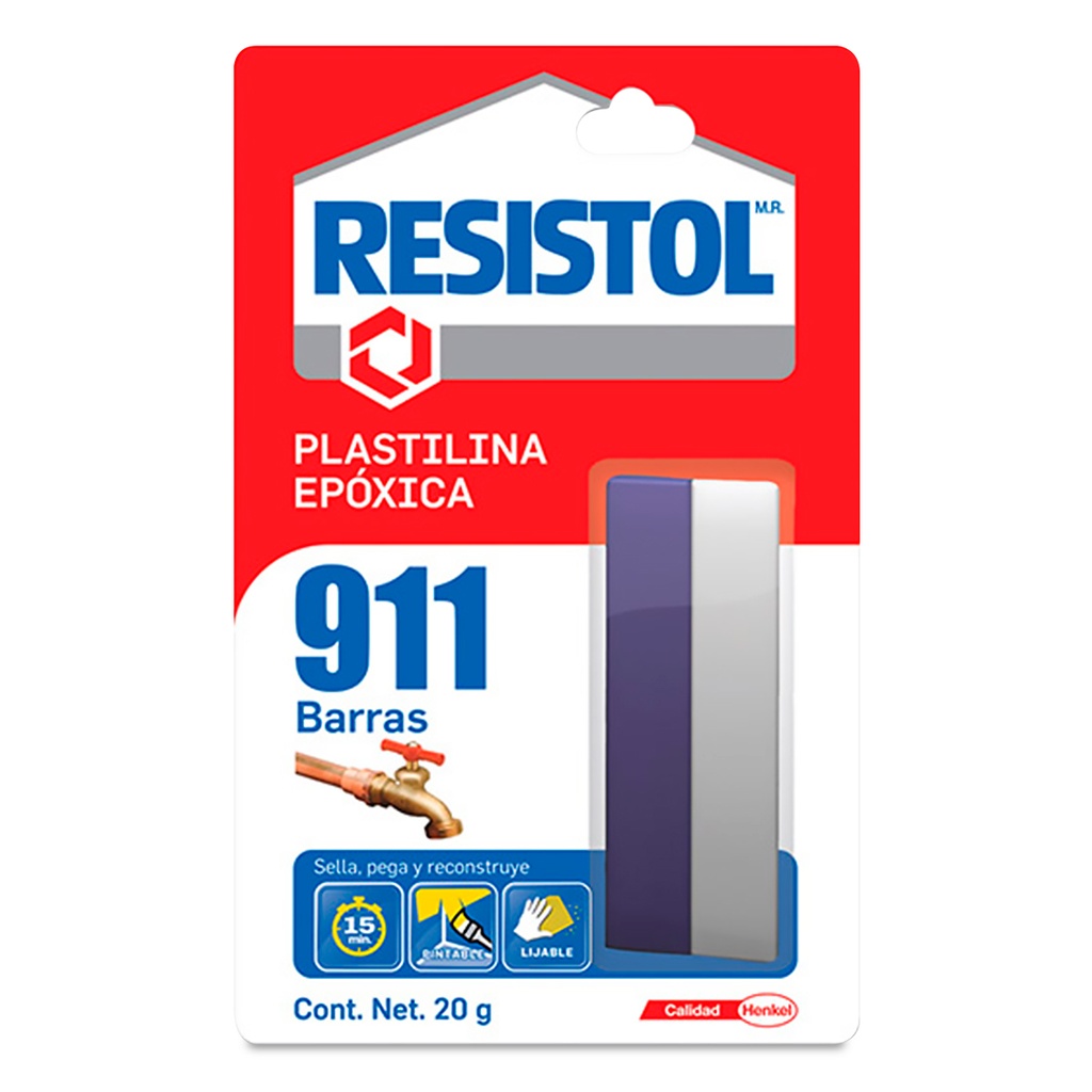 RESISTOL 911 PLASTILINA EPÓXICA 20GR