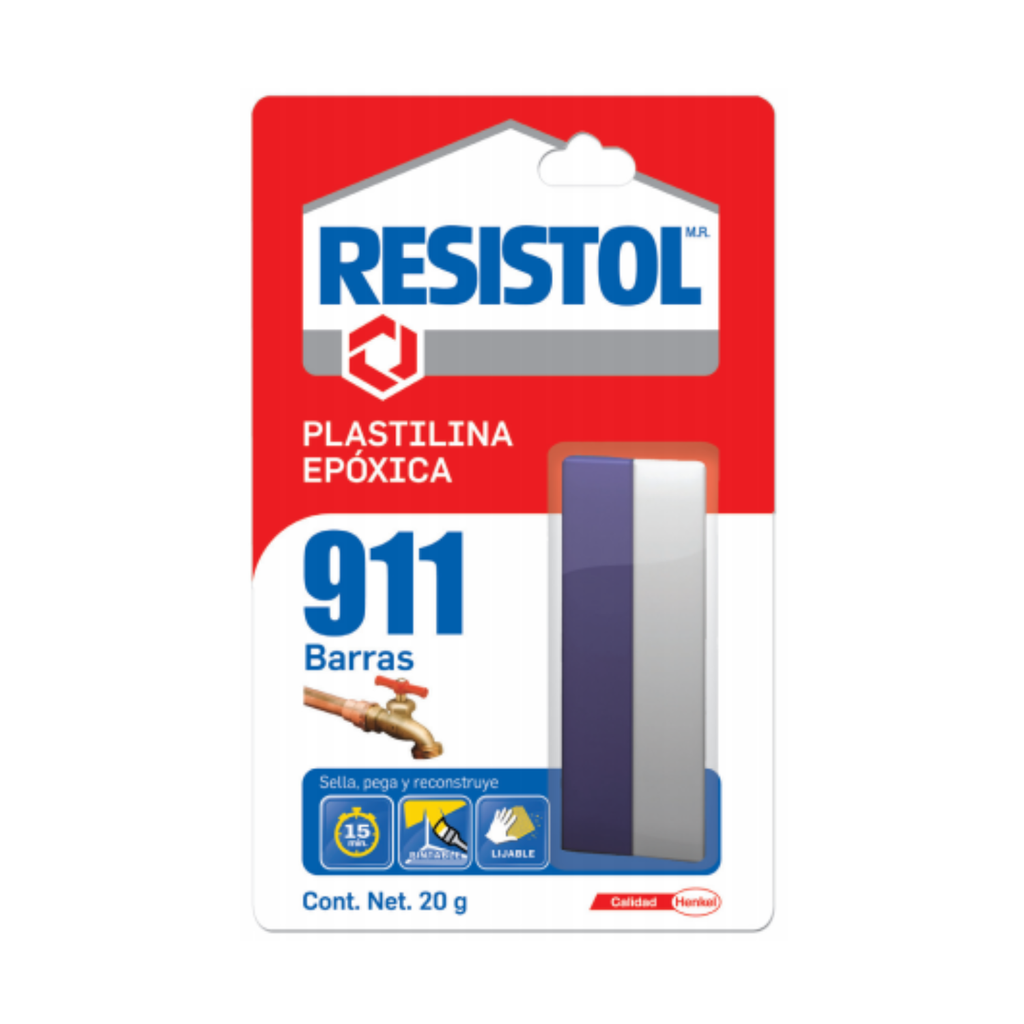 RESISTOL 911 PLASTILINA EPÓXICA 20GR