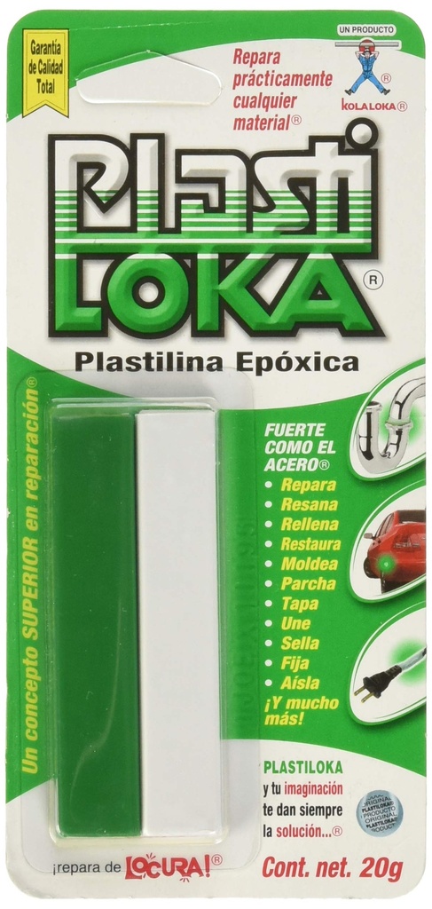 PLASTILOKA VERDE 20GR NORMAL C/10PZ ($18.49 X PZ) (H)            