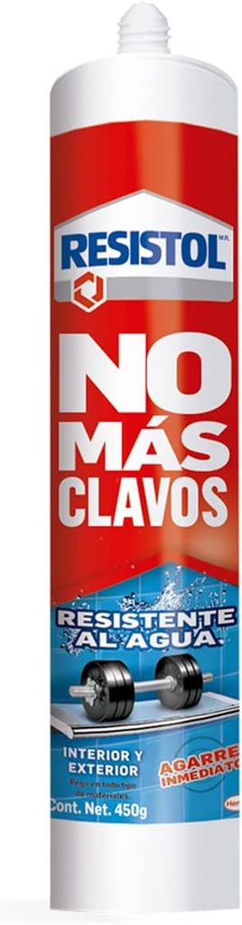RESISTOL NO MÁS CLAVOS RESISTENTE AL AGUA 450GR