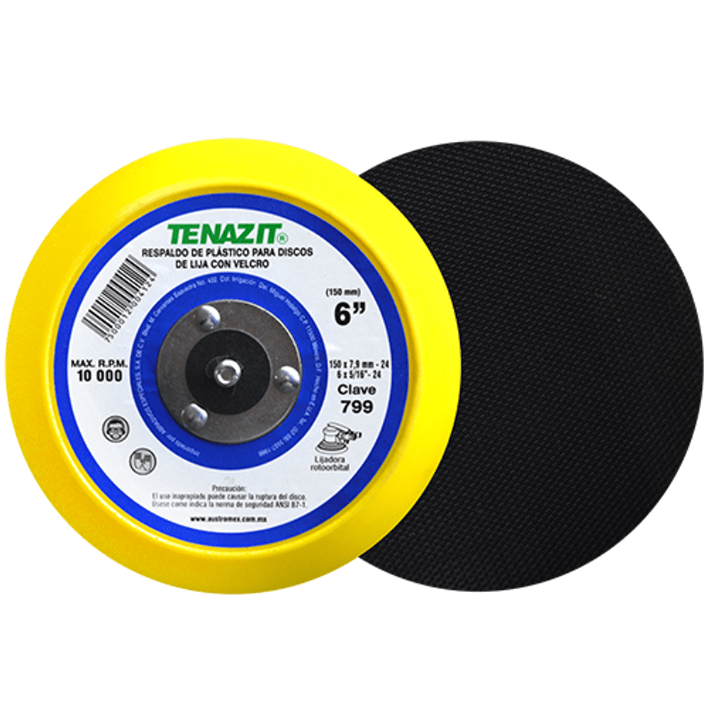 RESPALDO AUSTROMEX P/DISCO C/VELCRO 6"x5/16" (799)(H)