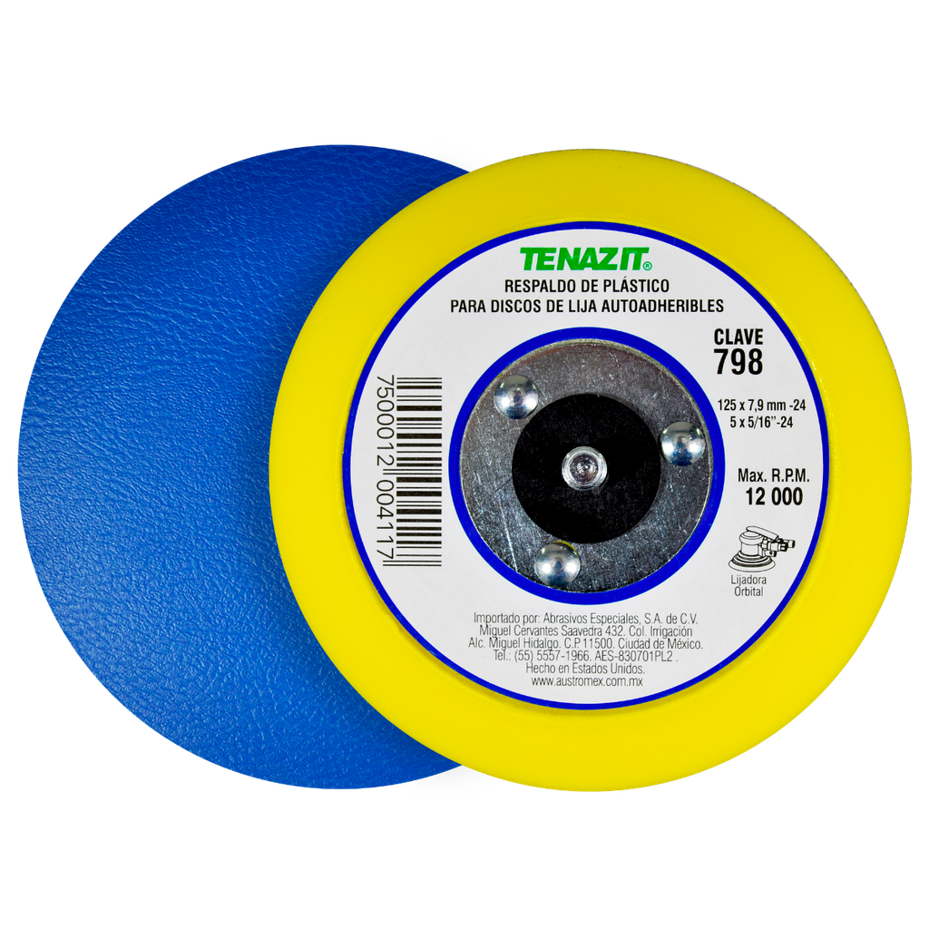 RESPALDO AUSTROMEX P/DISCO C/PEGAMENTO 5" x 5/16" (798)(H)