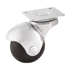 RODAJA HANDY BOLA DE HULE C/PLACA 2" CROMO (7031)(E)