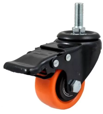 RODAJA WESTON NARANJA GIRATORIA C/FRENO 2-1/2" C/ESPIGA 1/2" (Y-5050-065)