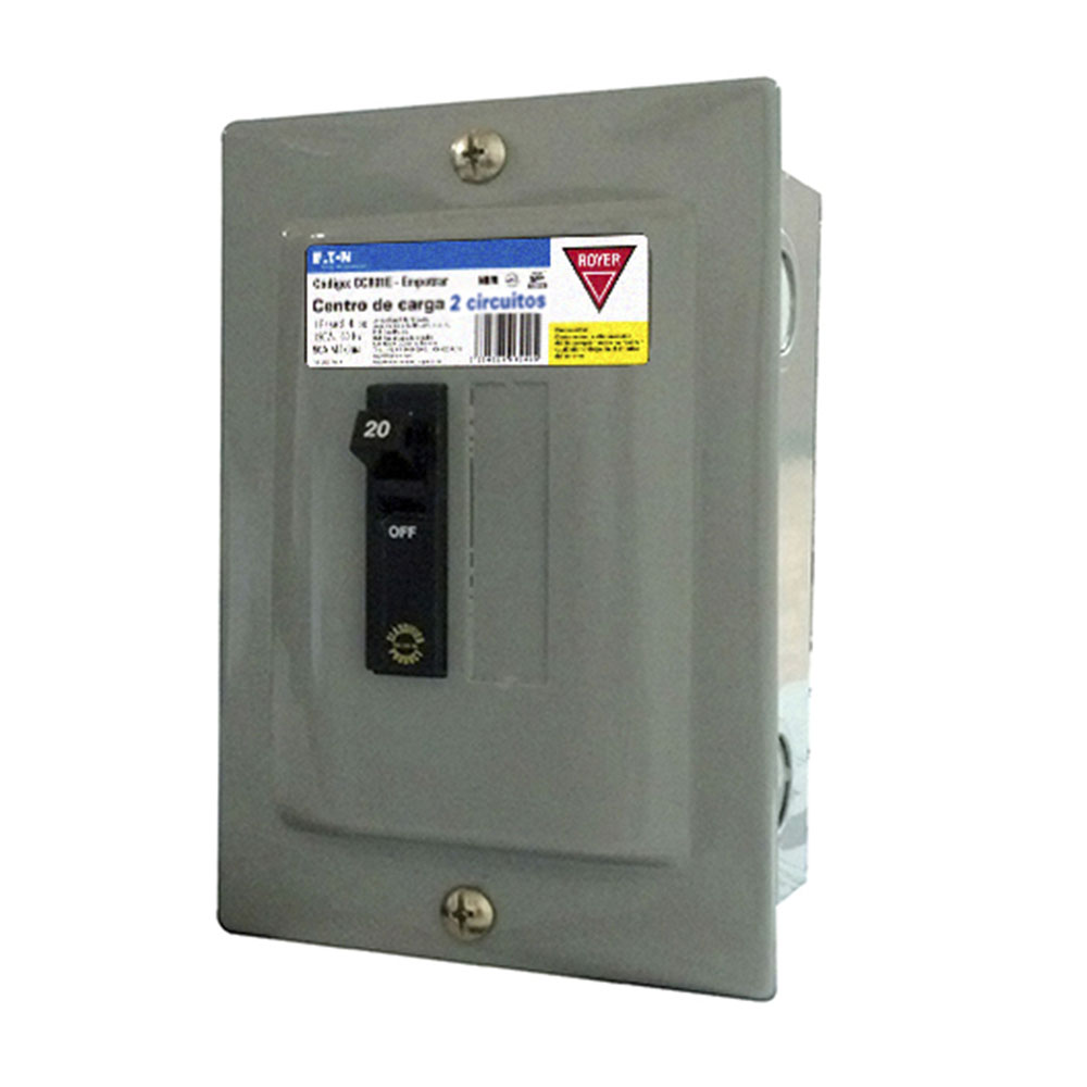 ROYER CENTRO DE CARGA 2 POLOS EMPOTRAR (CCRO2EN)(E)