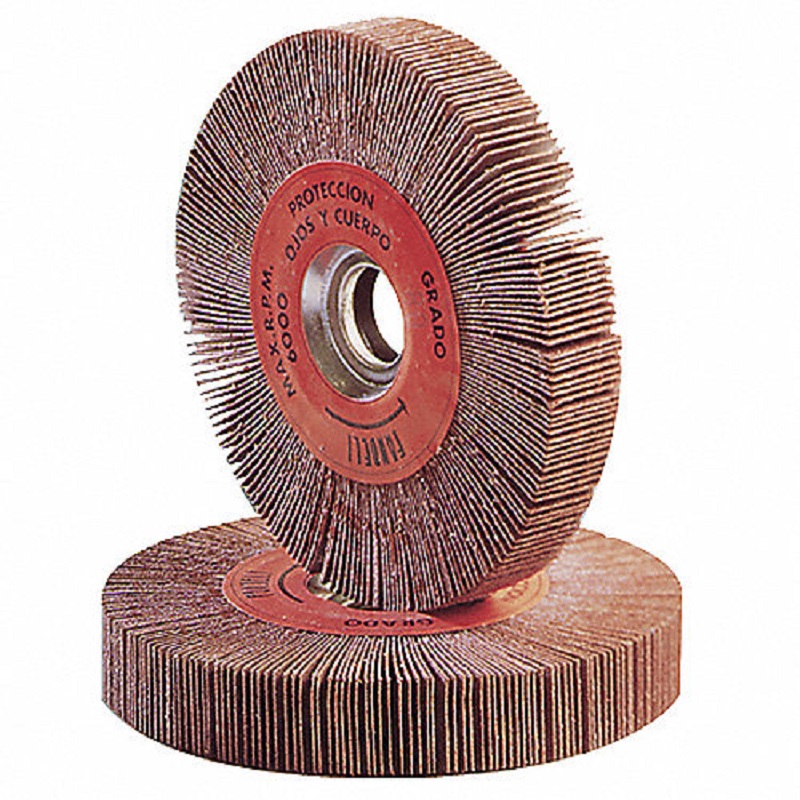 RUEDA FLAP LP FANDELI 6" x 1" x 1" C/BRIDA METÁLICA R-88 GRANO 80 (01469)(H)