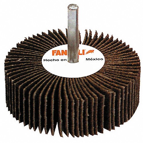 RUEDA FLAP FANDELI 2" x 1" x 1/4" C/VÁSTAGO X-88 GRANO 120 (16590)(H)