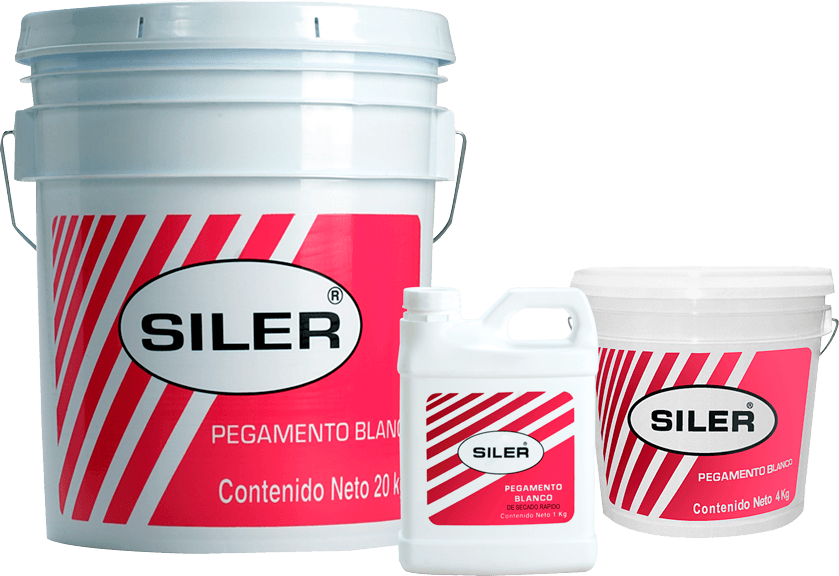 SILER ADHESIVO BLANCO ARTESANAL ETIQUETA ROSA 4KG