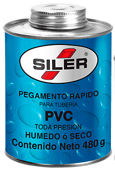 SILER ADHESIVO P/TUBERÍAS PVC HÚMEDO-SECO 480GR
