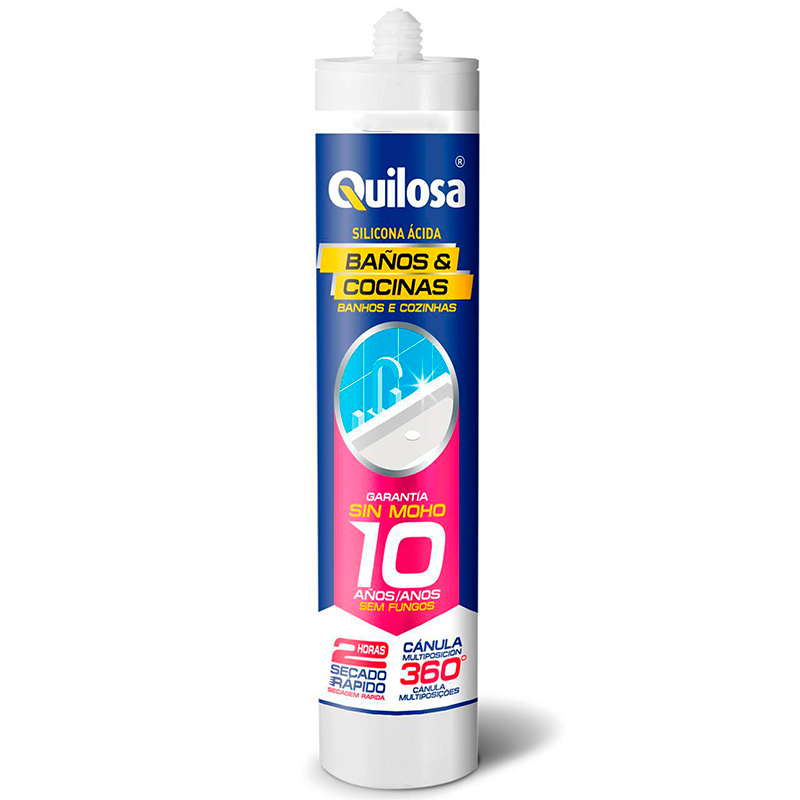 SILICÓN QUILOSA BAÑOS Y COCINAS BLANCO 280ML