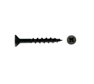 TORNILLO P/MADERA VEKER CABEZA PLANA "PHILLIPS" 8 X 1" NEGRO B/1000PZ (15552)