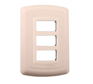 PLACA PLÁSTICO ABS MONTANA TOSCANA 3 VENTANAS MARFIL (100R3I) (1425)(E)