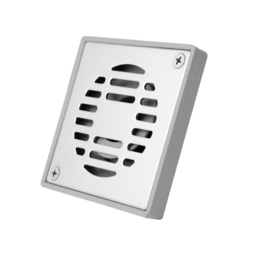 COFLEX COLADERA CUADRADA DE ABS GRIS C/REJILLA ACERO INOXIDABLE (PC-162)