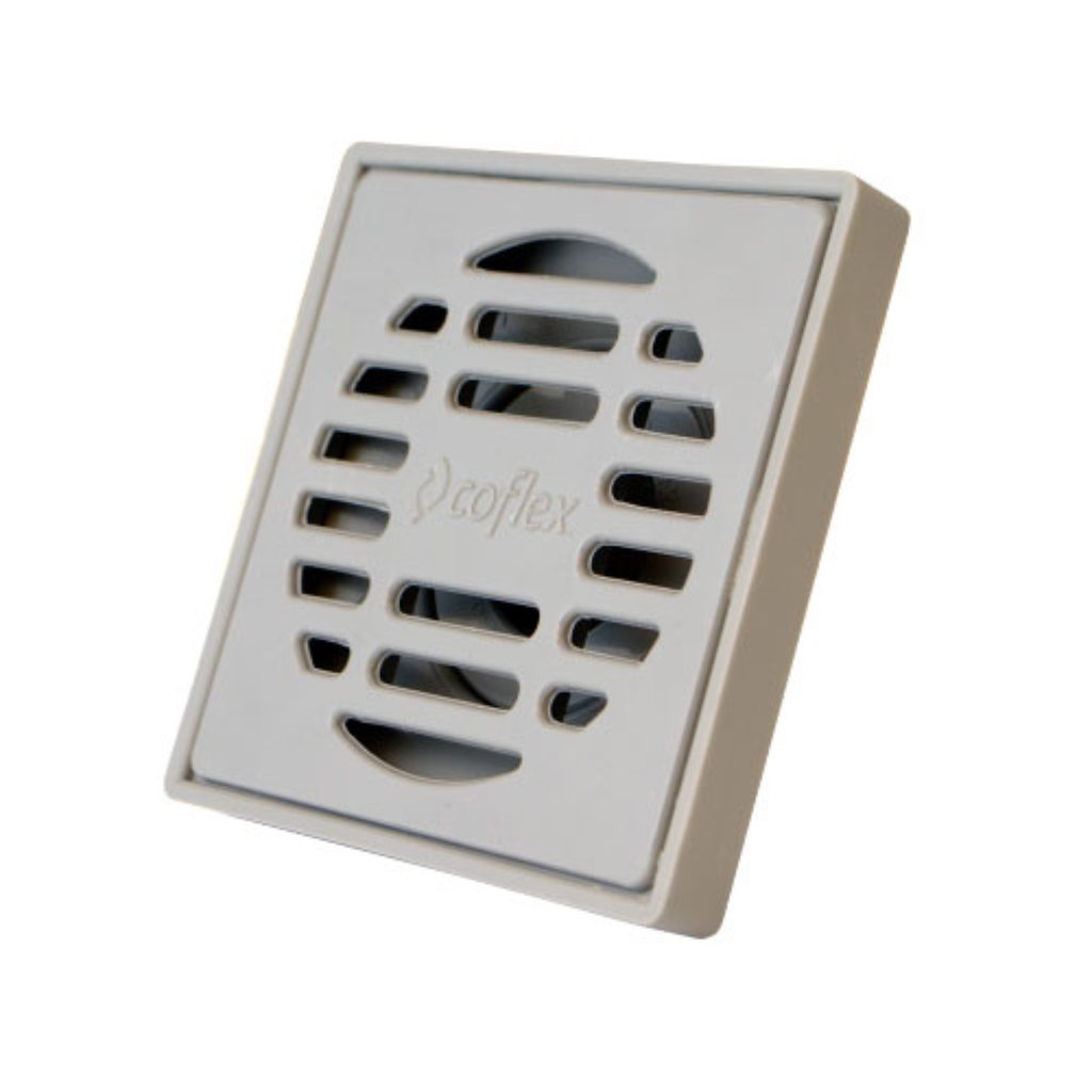 COFLEX COLADERA CUADRADA DE ABS GRIS C/REJILLA ABS (PC-160)