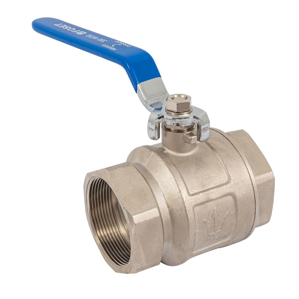 IUSA VÁLVULA ESFERA ROSCABLE 1/2" x 1/2" LATÓN NÍQUEL MANERAL TIPO PALANCA (618211)