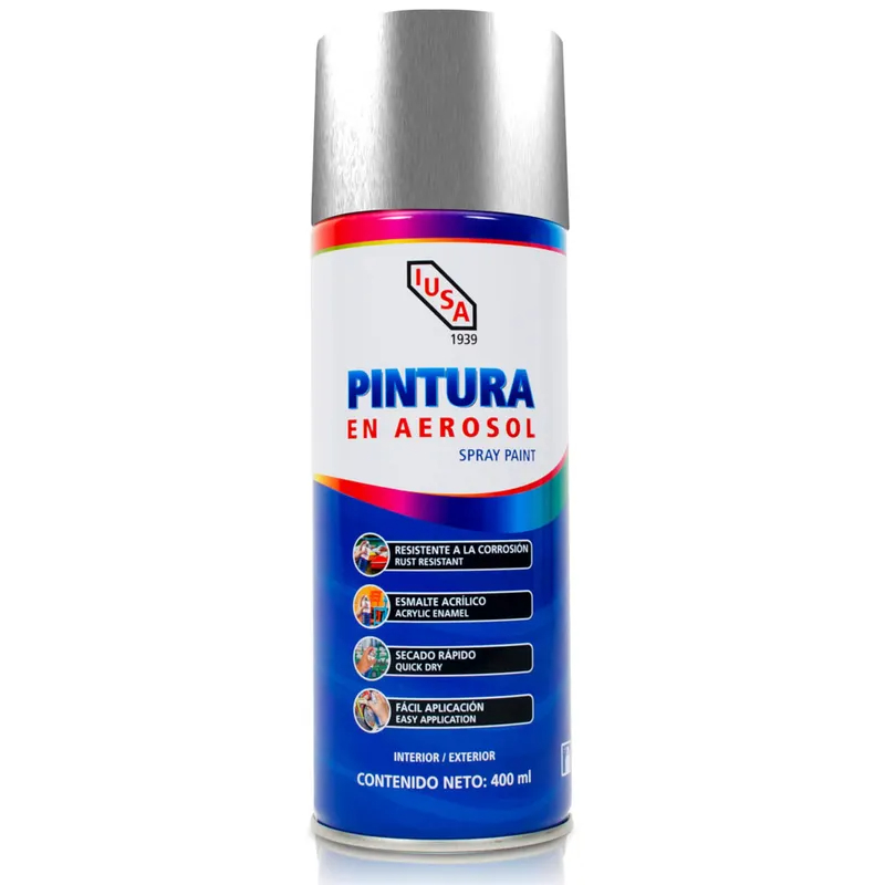 IUSA PINTURA EN AEROSOL TIPO CROMO 400ML (618831)(E)
