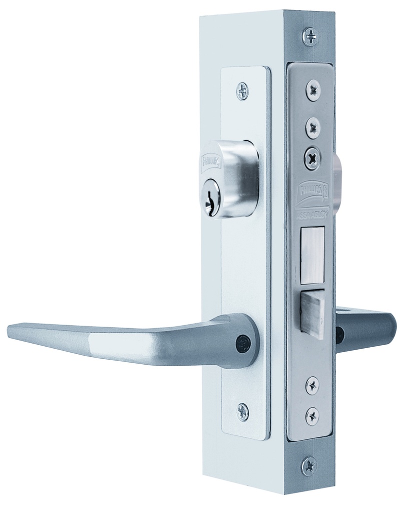 CERRADURA PHILLIPS P/ALUMINIO 549 MARIPOSA CILINDRO TIPO ACERO INOX (MX5318)(H)