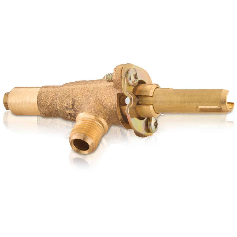 IUSA VÁLVULA P/ESTUFA C/VÁSTAGO 1/2 CAÑA C/SEGURO BAJA PRESIÓN LATÓN (311844)(H)