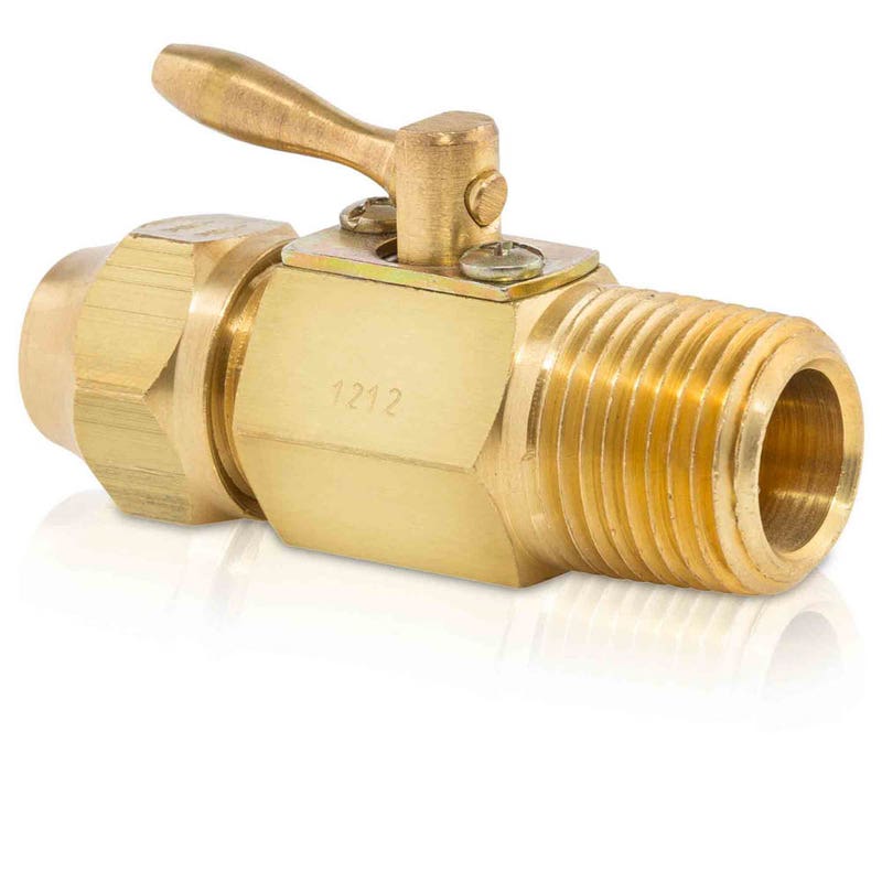 IUSA VÁLVULAS DE PASO FLARE A MNPT 3/8" x 1/2" (311877)(H)