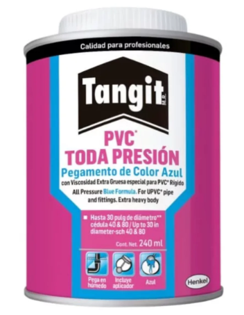 TANGIT PVC TODA PRESIÓN LÍQUIDO AZUL 240ML (NVO)