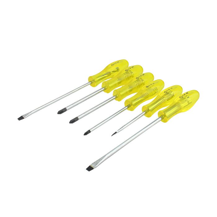 JUEGO DESARMADORES SANTUL MANGO TRANSPARENTE C/6PZ (6670)