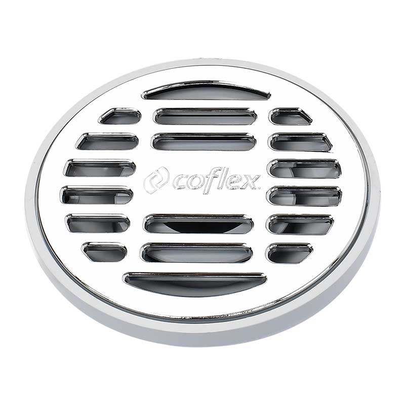 COFLEX COLADERA REDONDA ABS C/REJILLA CROMADA (PC-151)