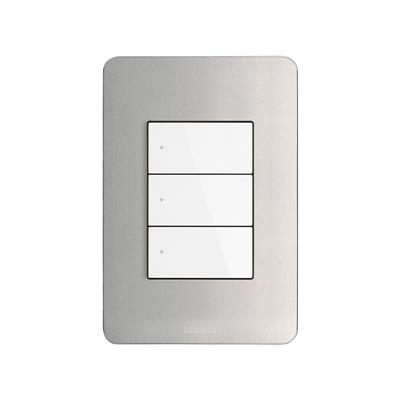 QUINZIÑO GO PLACA ALUMINIO NATURAL 3 MÓDULOS C/CHASIS (JA4803AAQ)