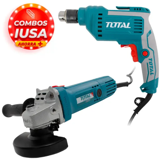 IUSA COMBO ESMERIL 4-1/2" 750W + TALADRO 3/8" 500 W
