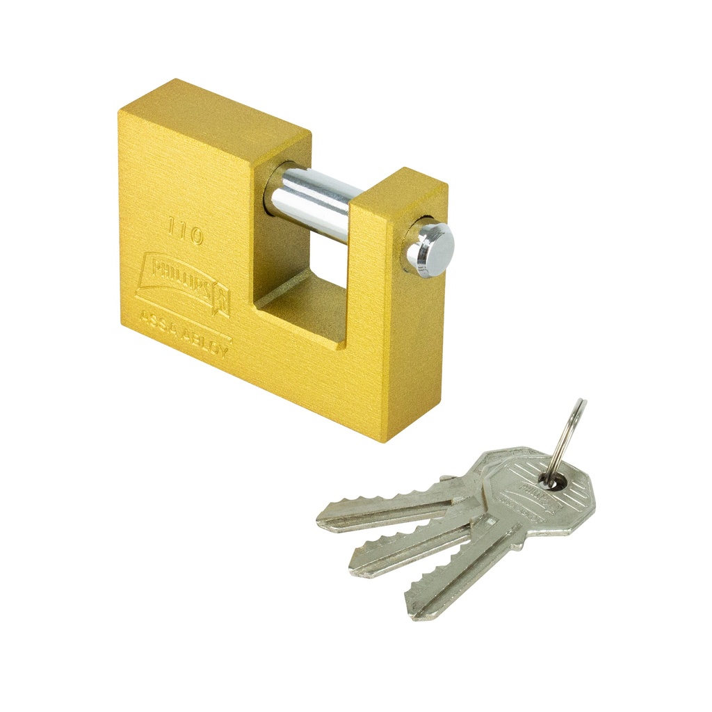 CANDADO PHILLIPS 110 HIERRO DORADO BLISTER (MX7194)(H)