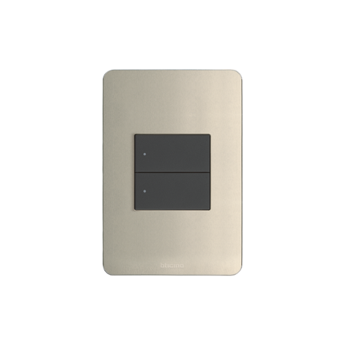 QUINZIÑO GO PLACA ALUMINIO PERLA 2 MÓDULOS CENTRADOS C/CHASIS (JA4819APQ)