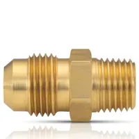 IUSA NIPLE TERMINAL NTL-14 3/8"FLARE x 1/2"NPT LATÓN P/GAS (320432)