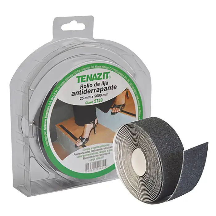 CINTA ANTIDERRAPANTE AUSTROMEX P/INTERIORES NEGRO 1" X 5M (2759)