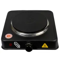 IUSA PARRILLA ELÉCTRICA NEGRA C/1 QUEMADOR DE DISCO (620080)(E)