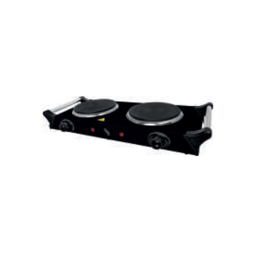 IUSA PARRILLA ELÉCTRICA NEGRA C/2 QUEMADORES DE DISCO (620083)(E)