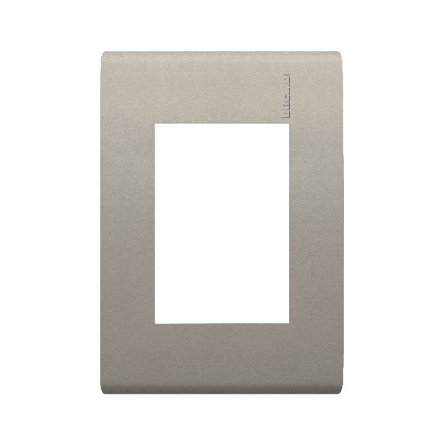 BTICINO MODUS PRO PLACA DE 3 MÓDULOS C/CHASIS DE RESINA CHAMPAGNE (E5N3PTLC)