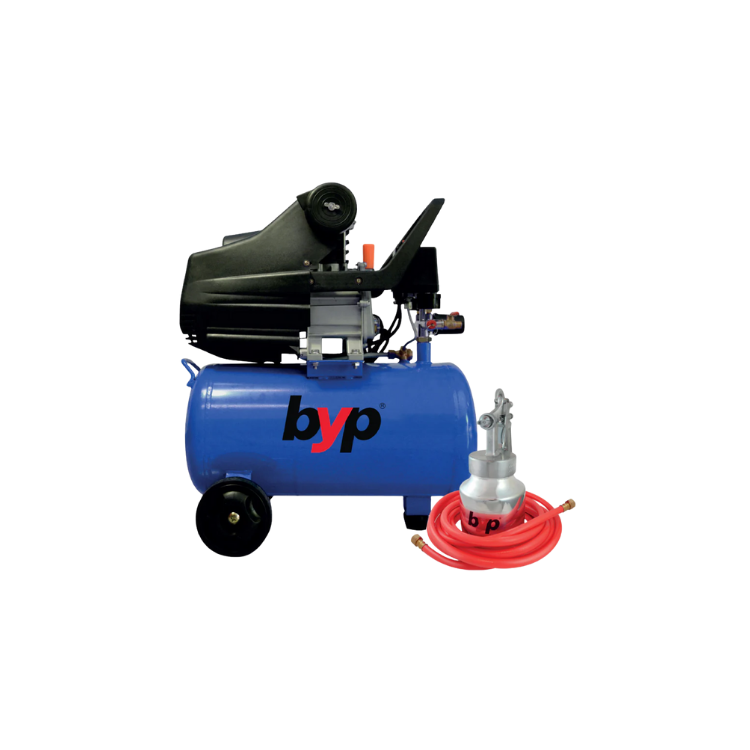 BYP KIT COMPRESOR SÚPER 24 LITROS C/PISTOLA Y MANGUERA (KCOM24S)