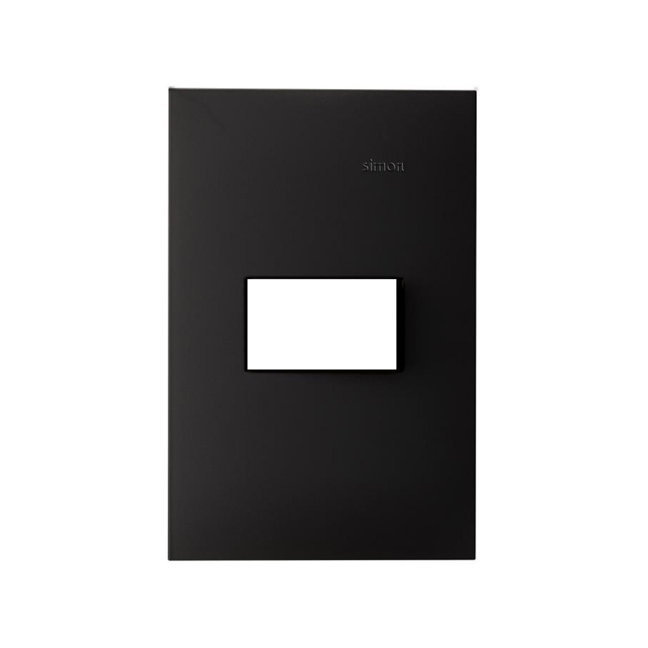 PLACA SIMON 1 VENTANA S/CHASIS GRAFITO MATE (2500611-038)(E)