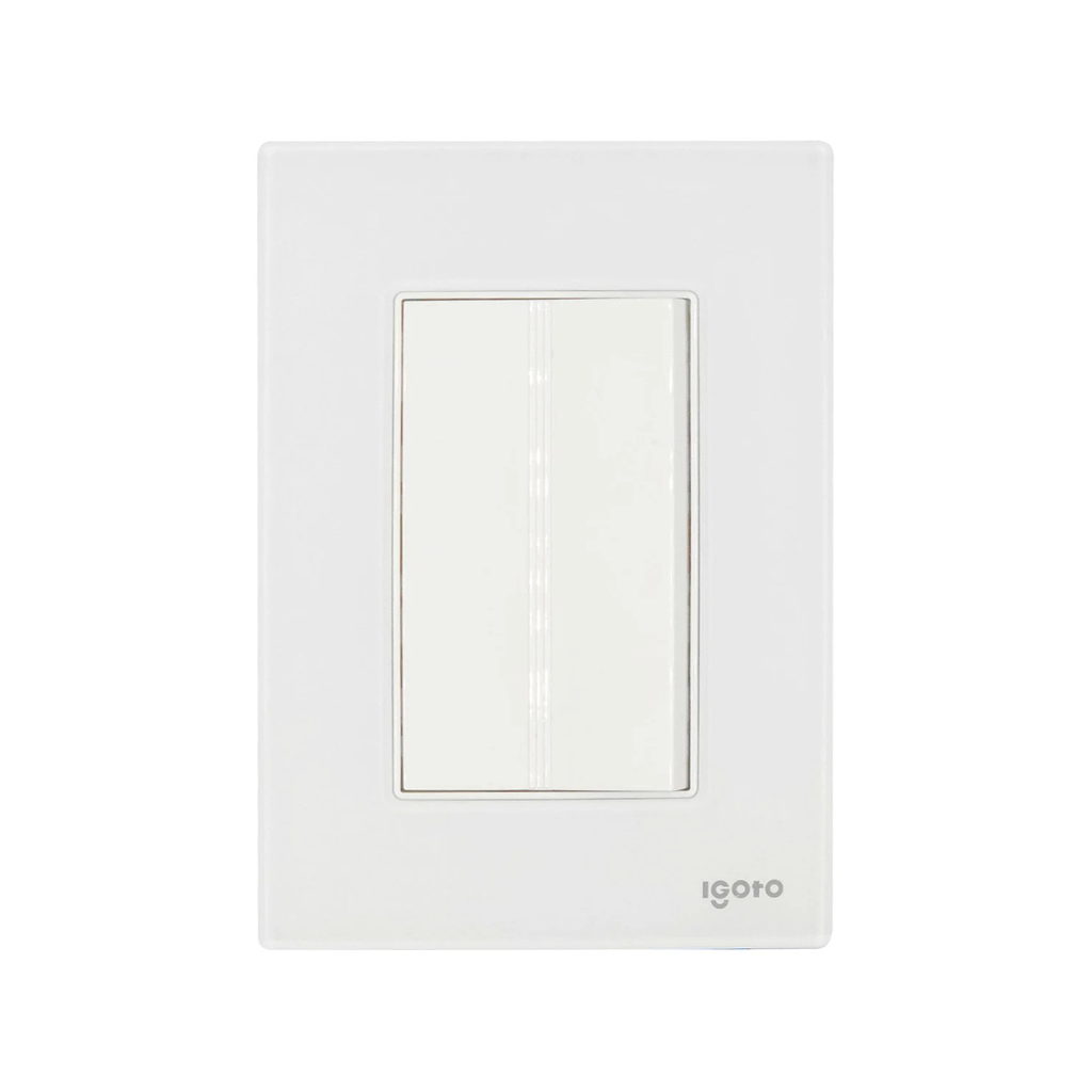 IGOTO PLACA ARMADA BLANCA C/1 APAGADOR SENCILLO DE 3 MÓDULOS (CRIS1005)(E)