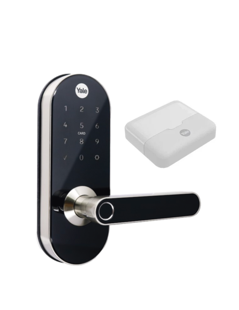 CERRADURA YALE DIGITAL YMC420 + HUB NÍQUEL SATÍN (MX81727)