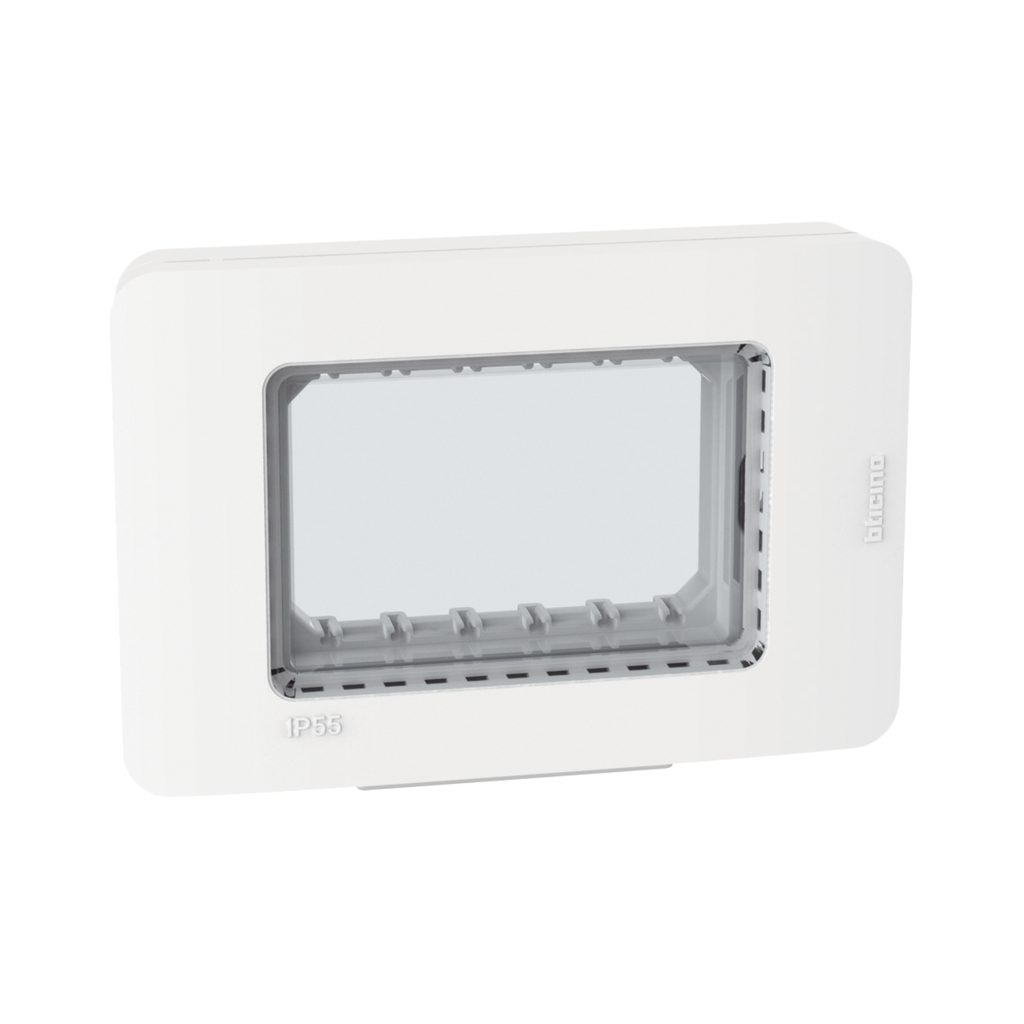 QUINZIÑO GO CAJA DE PARED BLANCA P/INTEMPERIE SOBREPONER 3 MÓDULOS (28603WQ)