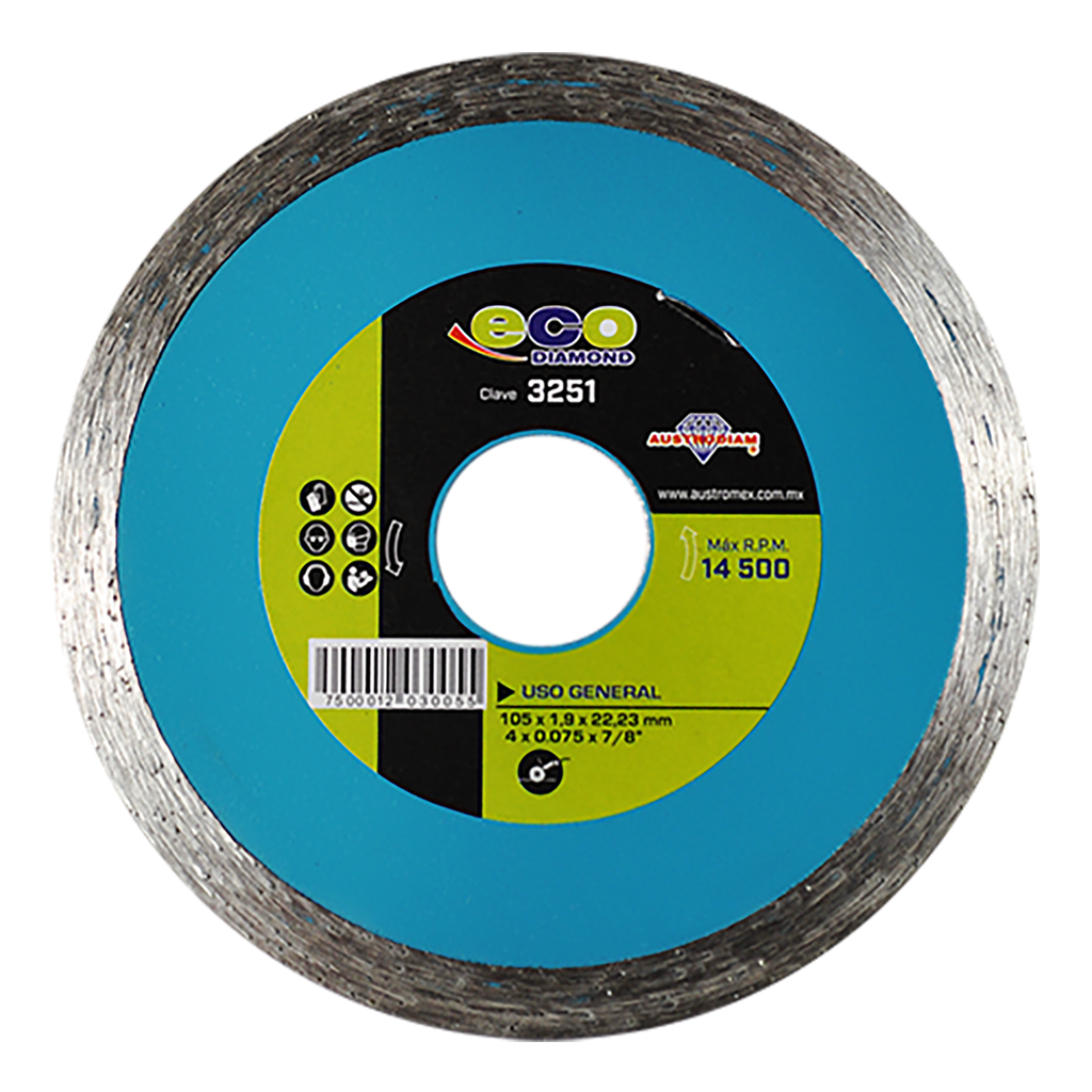 DISCO DIAMANTE AUSTROMEX RIN CONTINUO USO GENERAL 4" (3251)(H)