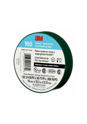 [3MCTE1918.3N] 3M CINTA AISLANTE TEMFLEX NEGRA 19MM X 18M (165)(E)