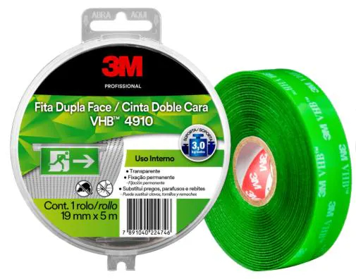 [3MCVHBI] 3M CINTA VHB P/INTERIORES 19MM X 5M (4910)(H)