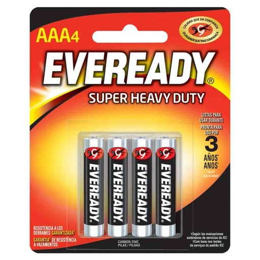 [EV1212-4] BLISTER C/4 PILAS AAA EVEREADY  (H)