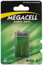 [GVN5F22] BLISTER C/1 PILA ZINC CARBÓN MEGACELL "9V" (H)