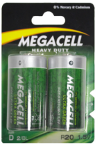 [GVN4R20] BLISTER C/2 PILAS ZINC CARBÓN MEGACELL "D" (H)