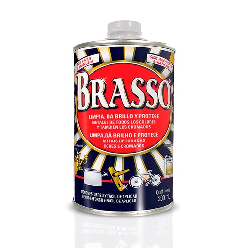 [RBLMBL4] BRASSO LIMPIA METALES LÍQUIDO 200ML